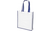 Saco Tote de compras contrastado no tecido grande Contrast