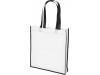 Saco Tote de compras contrastado no tecido grande Contrast
