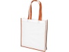 Saco Tote de compras contrastado no tecido grande Contrast