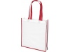 Saco Tote de compras contrastado no tecido grande Contrast