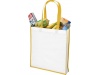 Saco Tote de compras contrastado no tecido grande Contrast