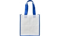 Saco Tote de compras contrastado no tecido pequeno Contrast