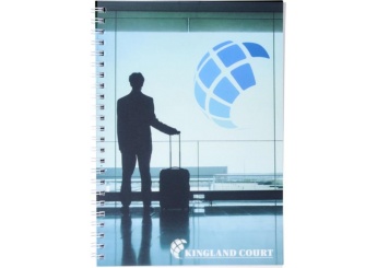 Caderno A5 50 folhas espiral de arame com capa em PP Desk-Mate
