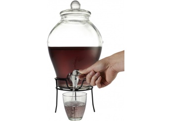 Dispensador de bebidas em vidro