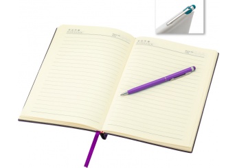 Caderno A5 Com Marcador e Porta-Esferogrficas