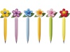 Conjunto de 6 Esferogrficas em forma de flor