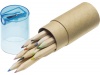 Tubo com 12 Lpis de cor + Apara-Lpis