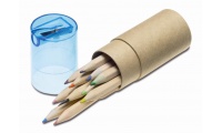 Tubo com 12 Lpis de cor + Apara-Lpis