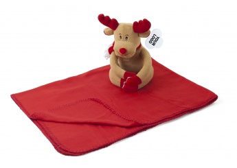 Rena de peluche com manta polar