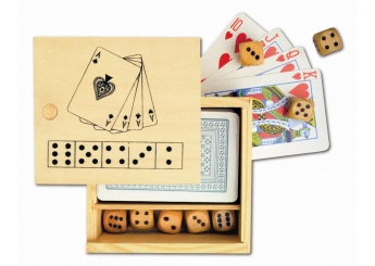 Jogo de cartas e 5 dados