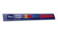 Rgua 30 cm + 2 Lpis + Apara-Lpis + Borracha