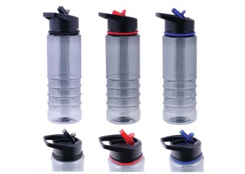 Garrafa em plastico de 750ml com palhinha 
