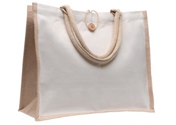 Saco de juta com canvas 100% algodo