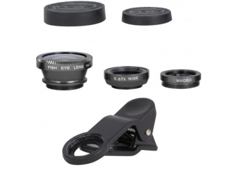 Set de 3 lentes para smartphone e tablet OBJECTIVA