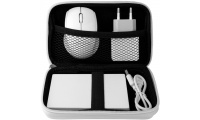 SET Powerbank 4000mah + Mini rato wireless + Carregador USB 2 portas + Cabo TRIP