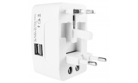 ADAPTADOR DE VIAGEM UNIVERSAL COM 2 USB WANDER