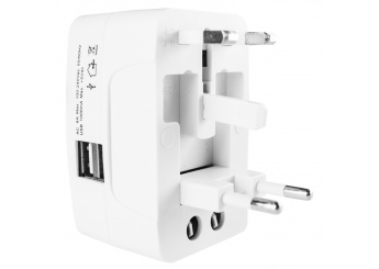 ADAPTADOR DE VIAGEM UNIVERSAL COM 2 USB WANDER