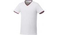 T-shirt decote em V piqu de homem Elbert