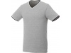 T-shirt decote em V piqu de homem Elbert