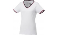 T-shirt decote em V piqu de mulher Elbert