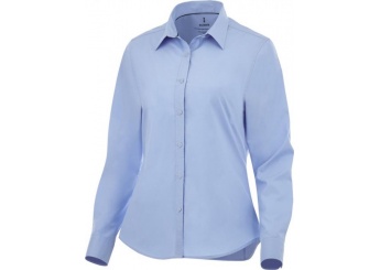 Camisa elstica de popelina de manga comprida de mulher Hamell