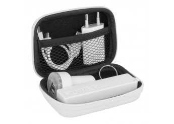 SET POWERBANK 2000mAH + adaptador USB auto + tomada USB + cabo de carregamento 3 em 1 DELTA