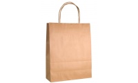 BOLSA DE PAPEL 90GR/M2 18X8X24 CM ASA RIZADA