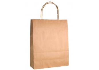 BOLSA DE PAPEL 90GR/M2 18X8X24 CM ASA RIZADA