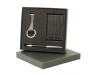 Conjunto com porta-chaves + esferogrfica + porta-cartes