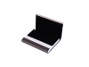 Porta-cartes horizontal com placa metal espelhada 