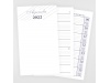 Miolo para agenda de bolso com ndice Inty