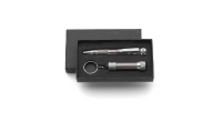 Suporte em metal com 8 chaves de fenda e lanterna