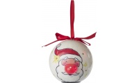 Bola de adorno de Natal, com lao vermelho e 6 luzes