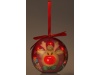 Bola de adorno de Natal, com lao vermelho e 6 luzes