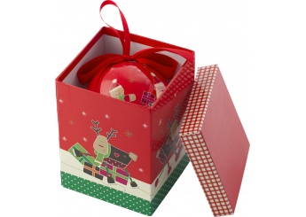 Caixa de msica com bola de adorno de Natal
