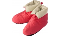 Pantufas de algodo com pena de pato