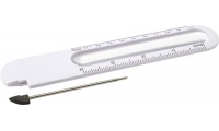 Rgua (10 cm / 4 polegadas) com uma lupa