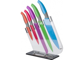 Conjunto de 5 facas coloridas de cozinha