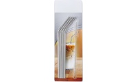 Conjunto de 4 palhinhas de ao inoxidvel