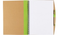 Caderno em carto reciclado com esferogrfica