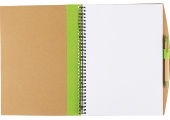 Caderno em carto reciclado com esferogrfica