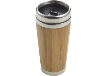 Caneca de viagem trmica em bambu 400 ml