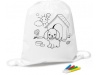Saco tipo mochila para colorir
