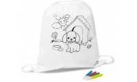 Saco tipo mochila para colorir