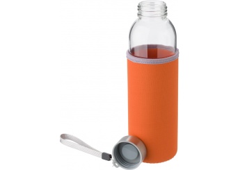 Garrafa de vidro 500ml com bolsa