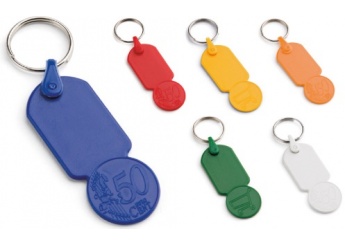 Porta-chaves com moeda