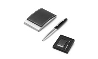 Conjunto esferogrfica e porta-cartes