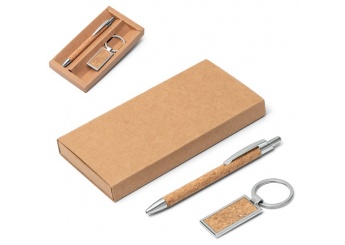 Conjunto esferogrfica e porta-chaves