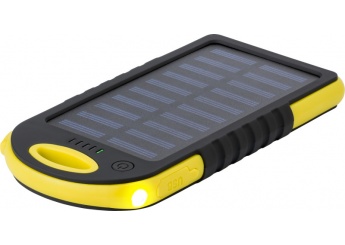 Powerbank de energia solar ABS emborrachado 4.000 mAh
