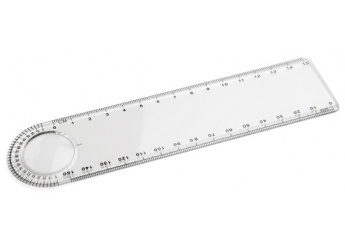 Rgua com lupa 15cm